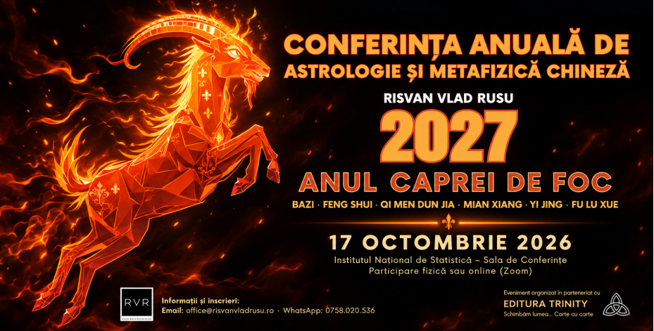Conferința anuală de astrologie și metafizică chineză · 17 octombrie 2026